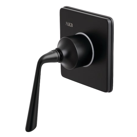 Kingston Brass KS3040ZL Single-Handle Three-Way Diverter Valve with Trim Kit, Matte Black KS3040ZL